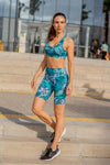 Mid Waist Long Shorts - Evergreen