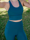 High Waist Long Shorts - Teal