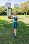 High Waist Long Shorts - Teal