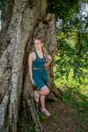 High Waist Long Shorts - Teal