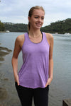 Fortune Wide Back Singlet - Lilac