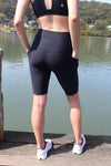 High Waist Long Shorts - Black - RunFaster