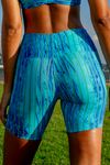 Preorder - Mid Waist Mid Shorts - Cool Water