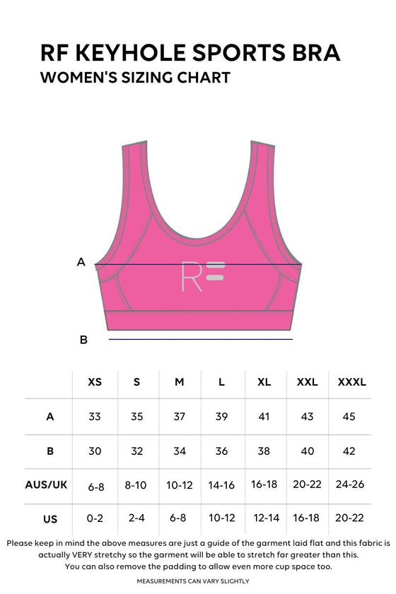 Preorder - Keyhole Sports Bra - Cool Water
