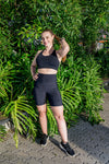 High Waist Unleashed Mid Shorts - Black