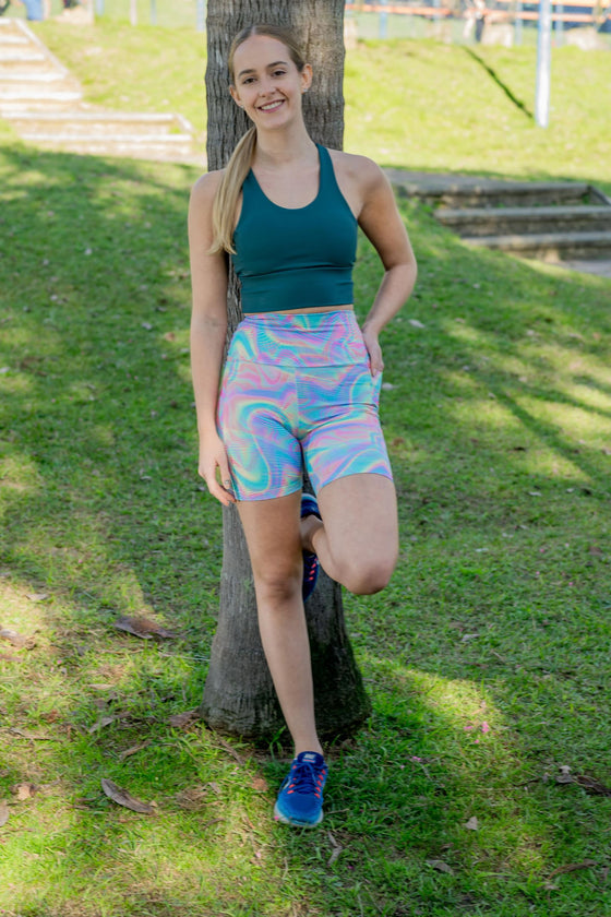 High Waist Mid Shorts - Magic