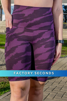  Factory Seconds: High Waist Long Shorts - After Dark