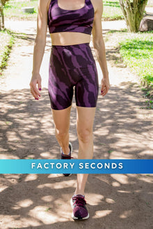  Factory Seconds: High Waist Mid Shorts - After Dark
