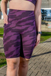High Waist Long Shorts - After Dark