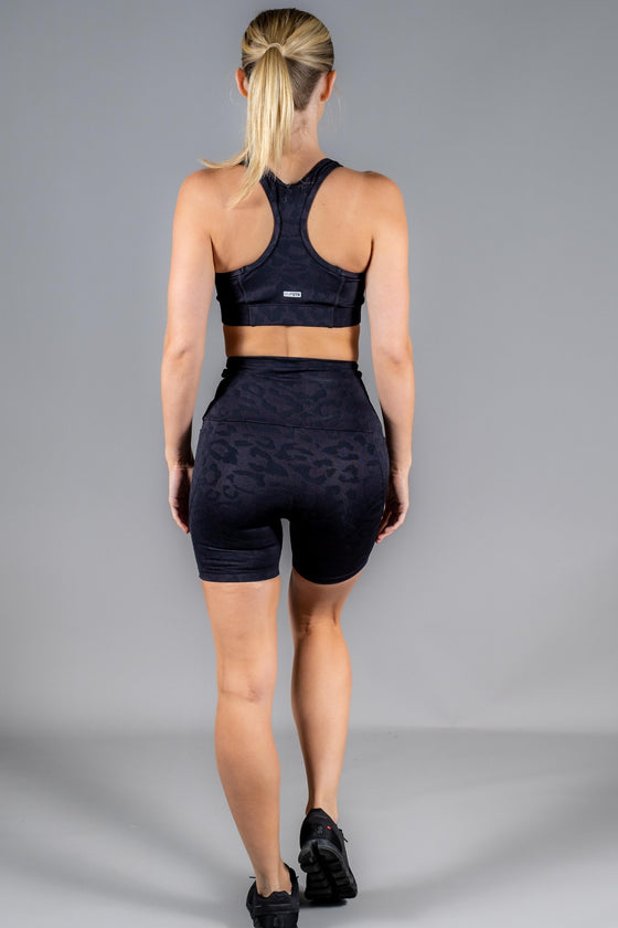 Preorder - High Waist Mid Shorts - Unleashed 2.0 Black